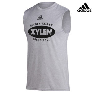 Xylem Adidas Badge of Sport (BOS) Pre Game Sleeveless Tee – Heather Grey