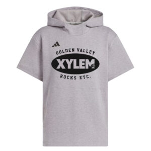 Xylem Adidas  Dugout NWV Short Sleeve Hoodie- Medium Grey Heather