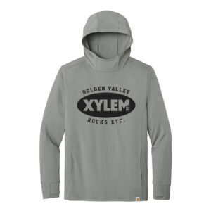 Xylem Carhartt Force Adult Sun Defender Long Sleeve Hooded T-Shirt-Asphalt Grey