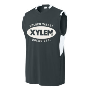 Xylem Sport-Tek Club Sleeveless V-Neck Men-Iron Grey/White