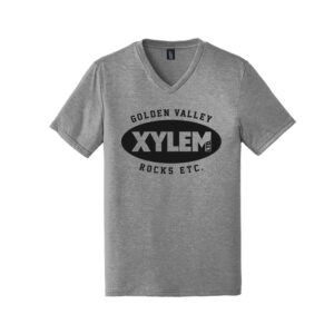 Xylem Unisex Premium V Neck Men Tee-Grey Frost