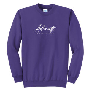 Adcraft Unisex Fleece Crewneck Sweatshirt-Purple