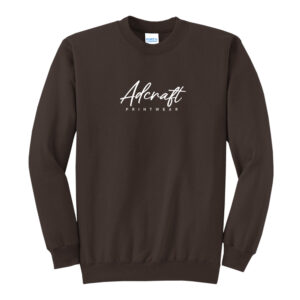 Adcraft Unisex Fleece Crewneck Sweatshirt-Dark Chocoalte Brown