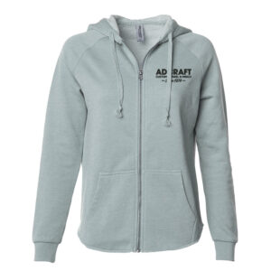 Adcraft Women’s California Wave Wash Full-Zip Hooded Sweatshirt -Sage