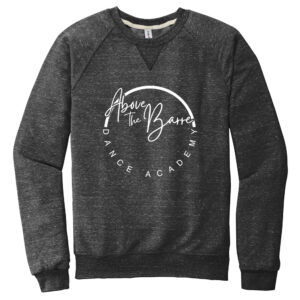 ATB Unisex Jerzees Snow Heather French Terry Raglan Crew-Black Ink