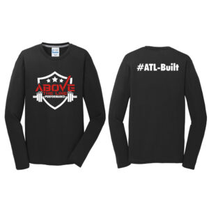 ATL Men Long Sleeve Essential Blended Performance Tee-Black