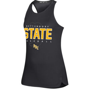 BBC State Adidas Women’s Game Mode Training Tank – Carbon Black  FRONT ONLY (XL, 2X)
