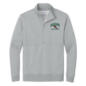Boone Cross Country Nike Club Fleece Sleeve Swoosh 1/2-Zip Men-Dark Grey heather