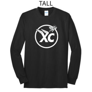 Boone Cross Country Tall Long Sleeve Cotton Tee-Black