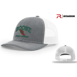 Boone Cross Country Richardson Pro Crown Mesh Back Adjustable back cap Split-Heather Grey/White