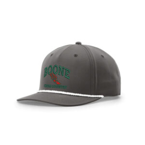 Boone Cross Country Richardson FIVE PANEL Classic Rope Cap-Dark Grey/White