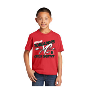 Boone Cross Country Youth Cotton Fan Favorite Short Sleeve Tee-Bright Red