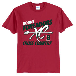Boone Cross Country Unisex Short Sleeve Tee-Red