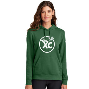 Boone Cross Country Nike Women’s Club Fleece Sleeve Swoosh Pullover Hoodie-Gorge Green