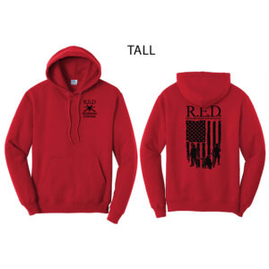 Bravo Co Tall Fleece Hooded Sweatshirt-Red