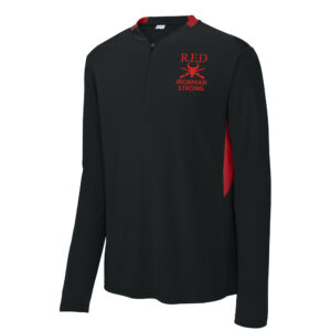 Bravo Co Sport-Tek Men Club 1/4-Zip Pullover-Black/Red