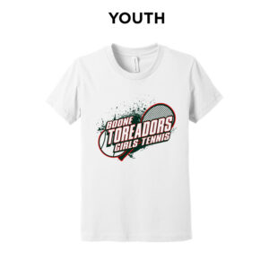 Boone Girls Tennis Youth Premium Short Sleeve Tee-White