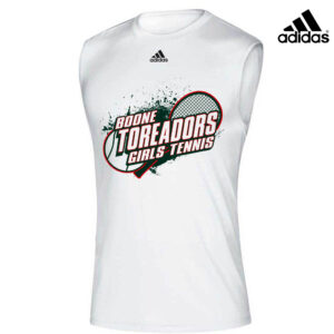 Boone Girls Tennis adidas Creator Sleeveless Tee-White (L, XL, 2X)