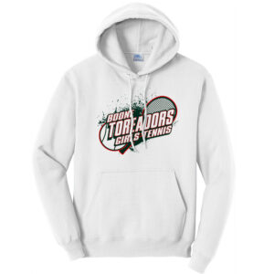 Boone Girls Tennis Unisex Fleece Hooded Sweatshirt-White