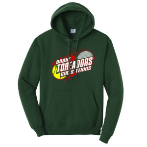Boone Girls Tennis Unisex Fleece Hooded Sweatshirt-Dark Green