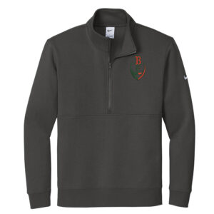 Boone Football Nike Club Fleece Sleeve Swoosh 1/2-Zip Men-Anthracite