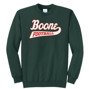 Boone Football Unisex Fleece Crewneck Sweatshirt-Dark Green