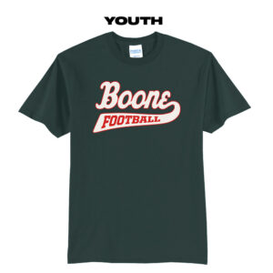 Boone Football Youth Short Sleeve Tee-Dark Green