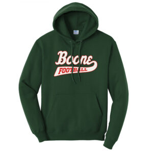 Boone Football Unisex Fleece Hooded Sweatshirt-Dark Green