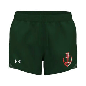 Boone Football Women’s UA Fly-By Unlined 3″ Shorts-Forest Green