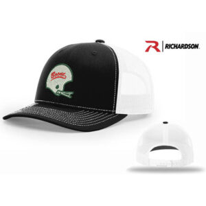 Boone Football Richardson Pro Crown Mesh Back Adjustable back cap Split-Black/White