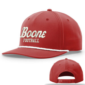 Boone Football Richardson FIVE PANEL Classic Rope Cap-Red/White