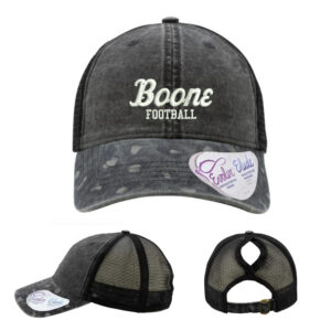 Boone Football Infinity Her Women’s Printed Visor with Mesh Back Cap-Black/Black Leopard