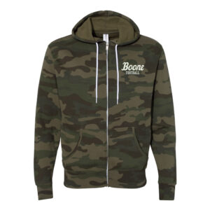 Boone Football Independent Trading Co.Unisez  Full-Zip Hooded Sweatshirt Adult-Forest Camo