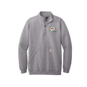 Boone Football Carhartt Men Midweight 1/4-Zip Mock Neck Sweatshirt-Heather Grey