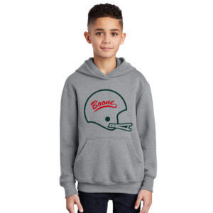 Boone Football Youth Fleece Hooded Sweatshirt-Athletic Heather