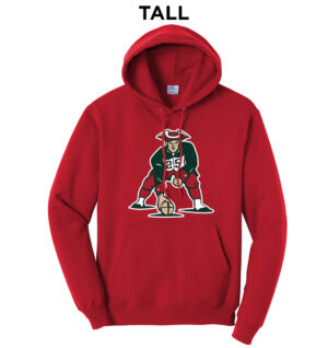 Boone Football Tall Fleece Hooded Sweatshirt-Red