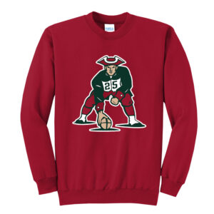 Boone Football Unisex Fleece Crewneck Sweatshirt-Red