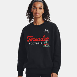 Boone Football Under Armour Women’s UA Icon Fleece Oversized Crew-Black