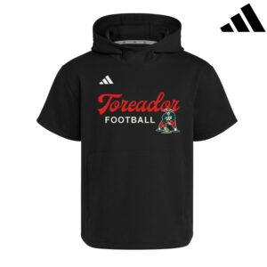Boone Football Adidas  Dugout NWV Short Sleeve Hoodie- BLACK