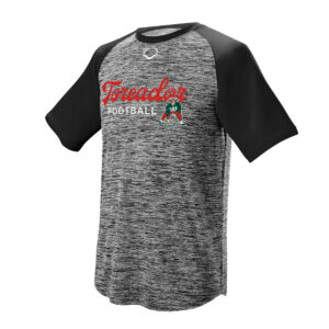 Boone Football Evoshield E304 performance color block short sleeve performance shirt Men-Black (S, M, L only)