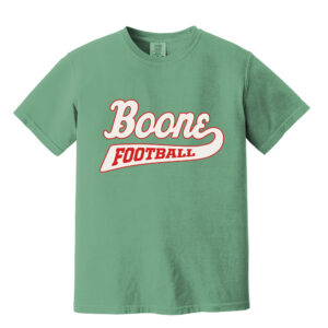 Boone Football Unisex Comfort Colors Pigment Dyed Short Sleeve Shirt-Light Green