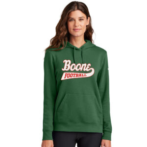 Boone Football Nike Women’s Club Fleece Sleeve Swoosh Pullover Hoodie-Gorge Green