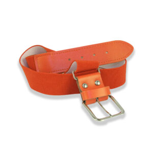 15. TCK Solid Color Elastic Belt-Adult 1.5″ Wide, 30-46 waist-Orange