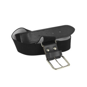 17. TCK Solid Color Elastic Belt-Adult 1.5″ Wide, 30-46 waist-Black