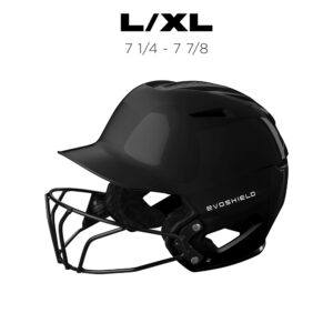 11. Evoshield XVT 2.0 Softball Batting Helmet with Mask-GLOSSY BLACK-L/XL