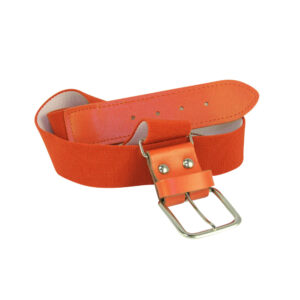 11. TCK Solid Color Elastic Belt-Adult 1.5″ Wide, 30-46 waist-Orange