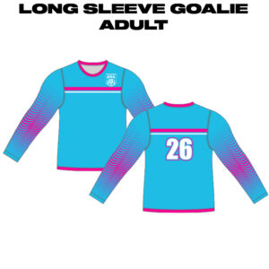 BSA Sublimated Adult Goalie Soccer Jersey-Elec. Blue-Fabric 0 LONG SLEEVE GOALIE ADULT