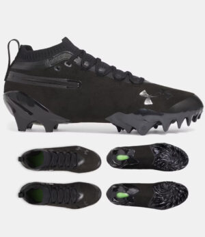 Men’s UA Spotlight Pro Suede Football Cleats – Black