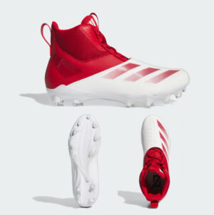 Adidas CHAOS football Lineman High Top Cleats/Shoes – Power Red/White