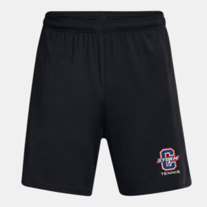 Camanche Girls Tennis Under Armour Men’s UA Tech Vent 7″ pocketed  Shorts-Black